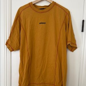 Stussy Men's Mustard Wave Short Sleeve Tee